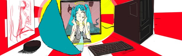 ハツネが画面から出てきた!