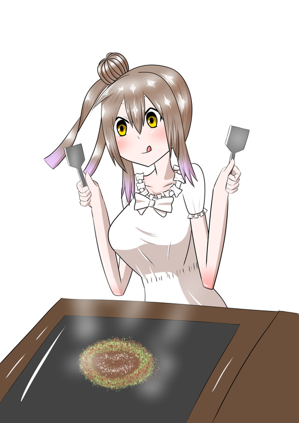 ささらちゃん with もんじゃ焼き