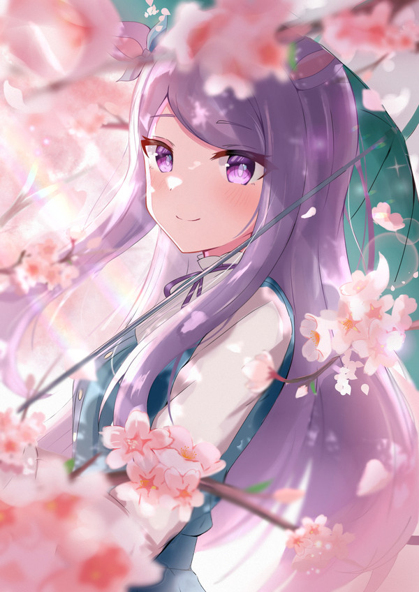 桜とメジロマックイーン🌸