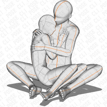 【3Dポーズ作画資料】抱くポーズ集51BLver.