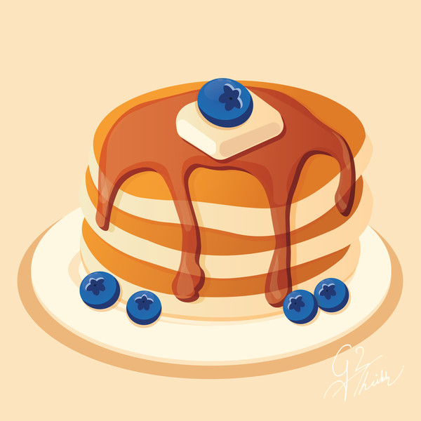 Pancake Illustration