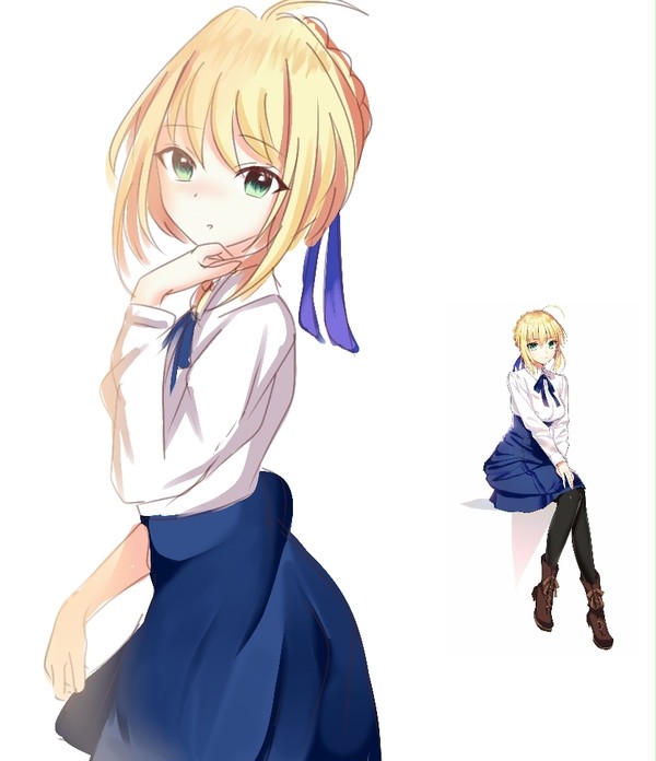 Saber fan art || Fate