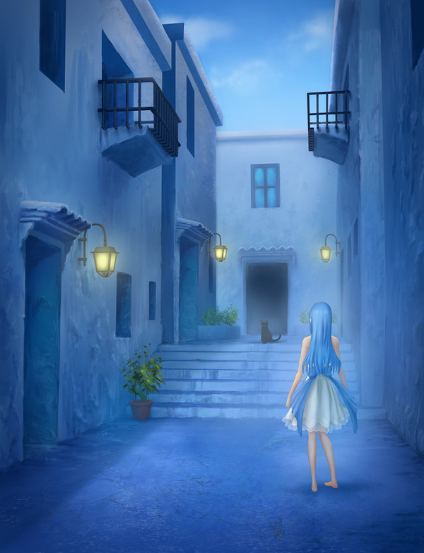 青い路地