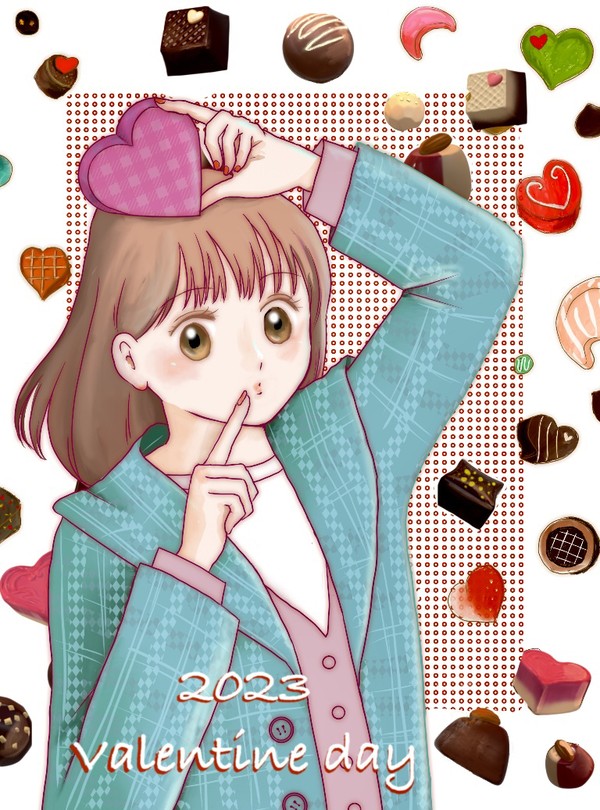 2023バレンタイン絵
