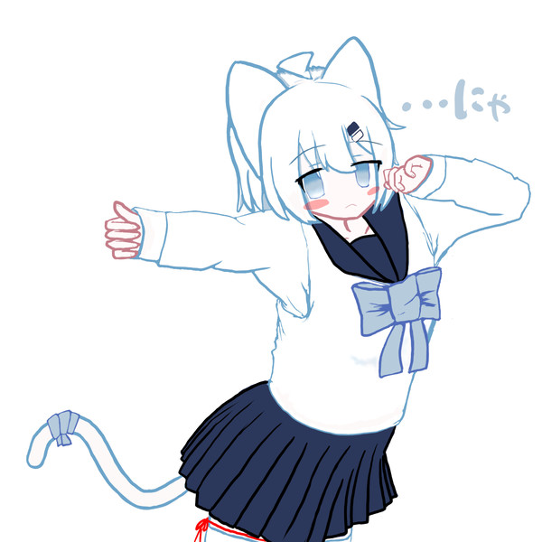 2023.02.22の猫の日に描いてたぬるきゃっとちゃんらくがき