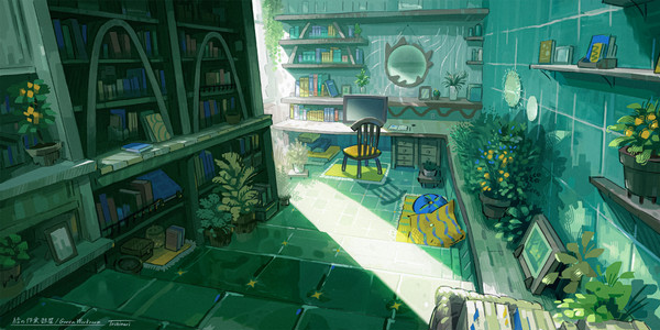 緑の作業部屋 / Green workroom