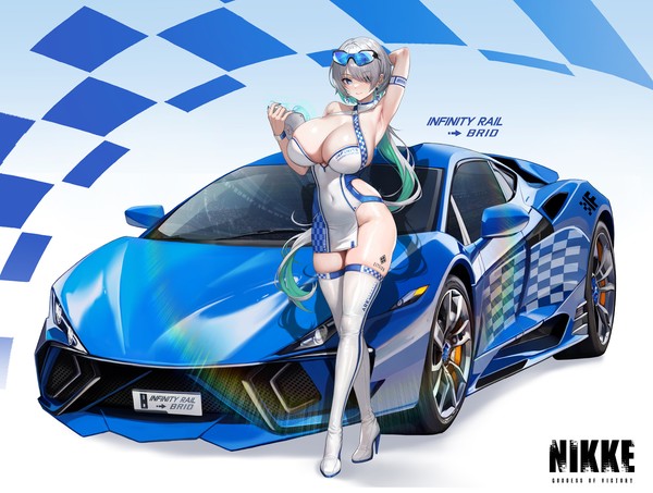 勝利の女神：NIKKEのレーシングガール ブリッドファンアート。