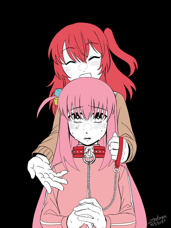 Bocchi with red choker
