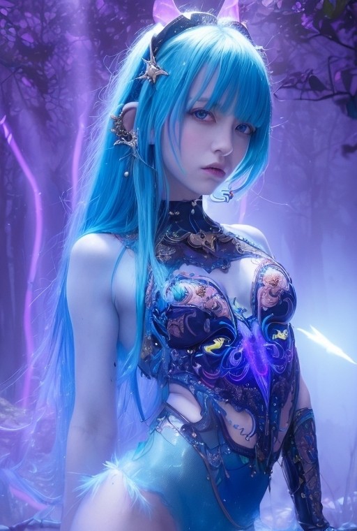 青い髪の少女