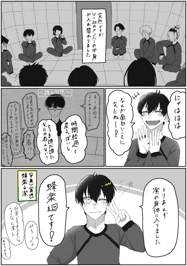 U-20戦メンバーで入れ替わり漫画