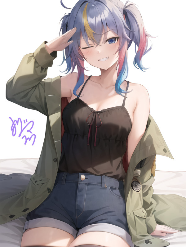 マルチカラーヘアーガール