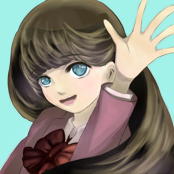 ピンク系ブレザーの女子高生