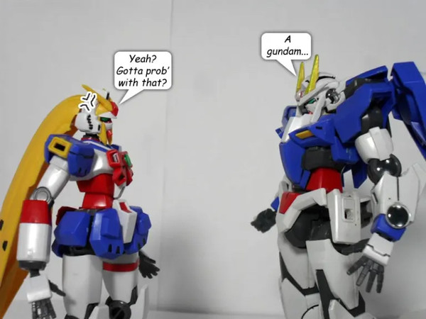 nobel gundam vs 00 gundam