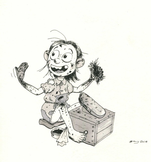 Grubby Shining shoes