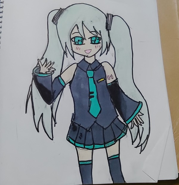 初音ミク描いてみた
