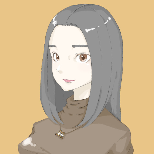 センター分けロングヘアー女子