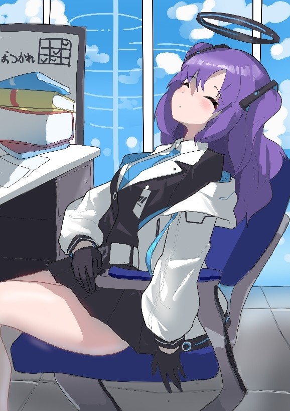 寝ているユウカちゃん