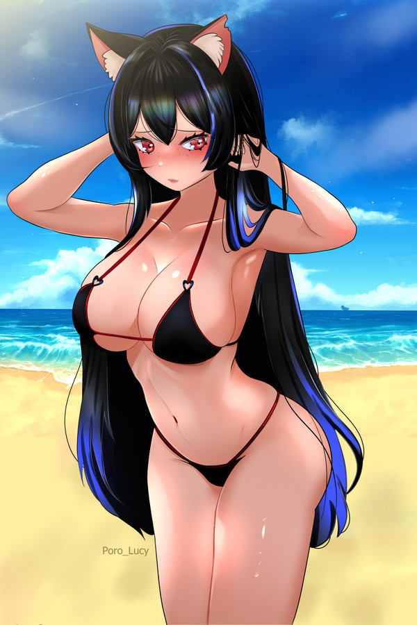 Kitten on the beach