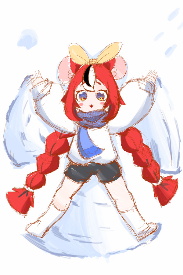 Hakos Baelz in Snow Angel
