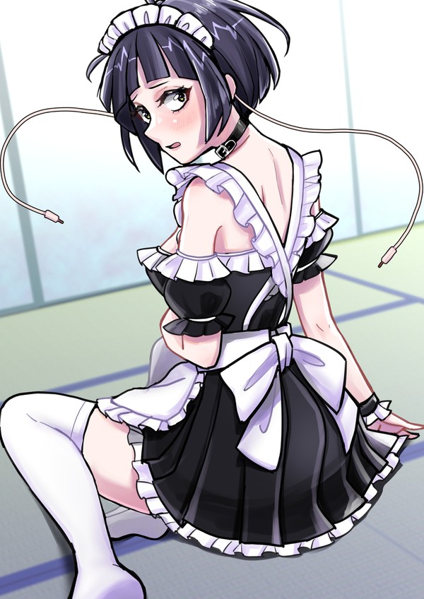 メイド服着て恥ずかしがる耳郎ちゃん
