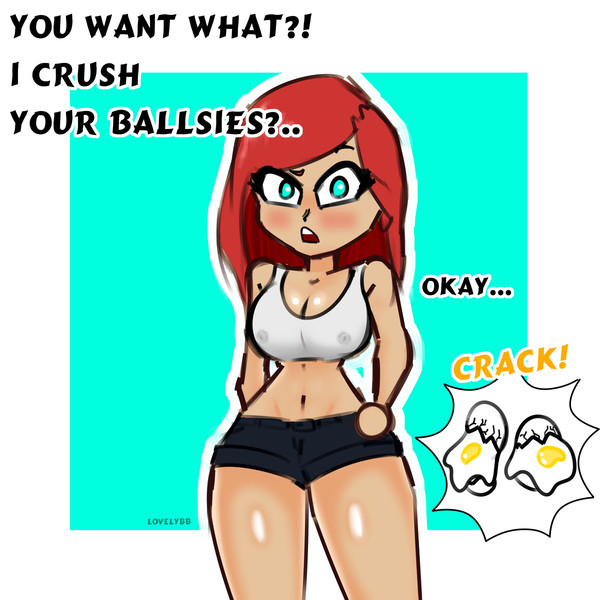 Alice (OC) Ballbusting Caption