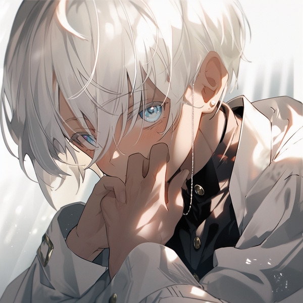 白髪の男の子