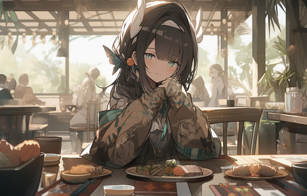 かわいい女の子とランチデート