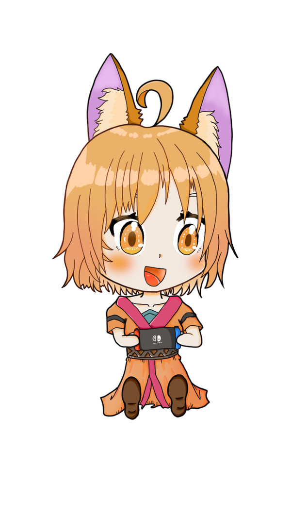 ゲームするミニキャラ