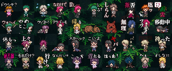 LINEスタンプ「やばたに娘」第２世代サンプル