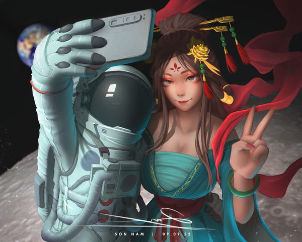 Selfie with Chang'e