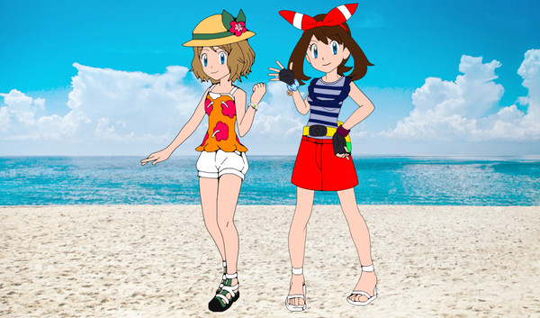 アローラ地方のセレナ＆ハルカ