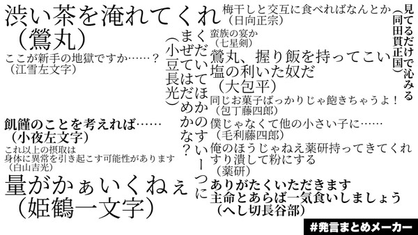 根兵糖の大量摂取を強いられた刀剣男士