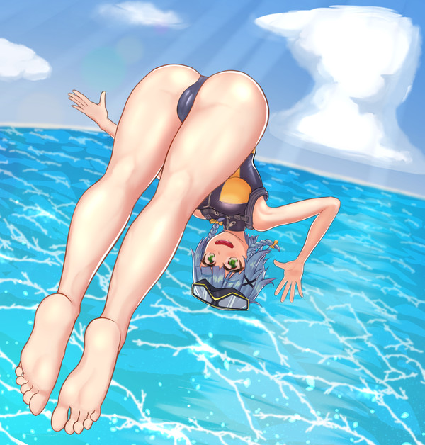 海に飛び込むトリアイナ