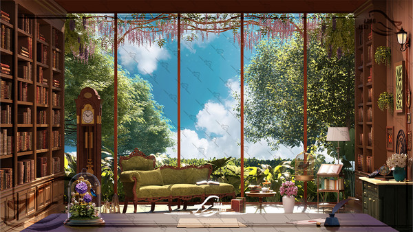 【vtuber/vup/配信背景】Retro Study