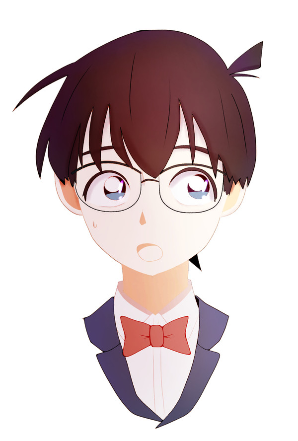 コナン君２枚と安室さんを練習したときの絵
