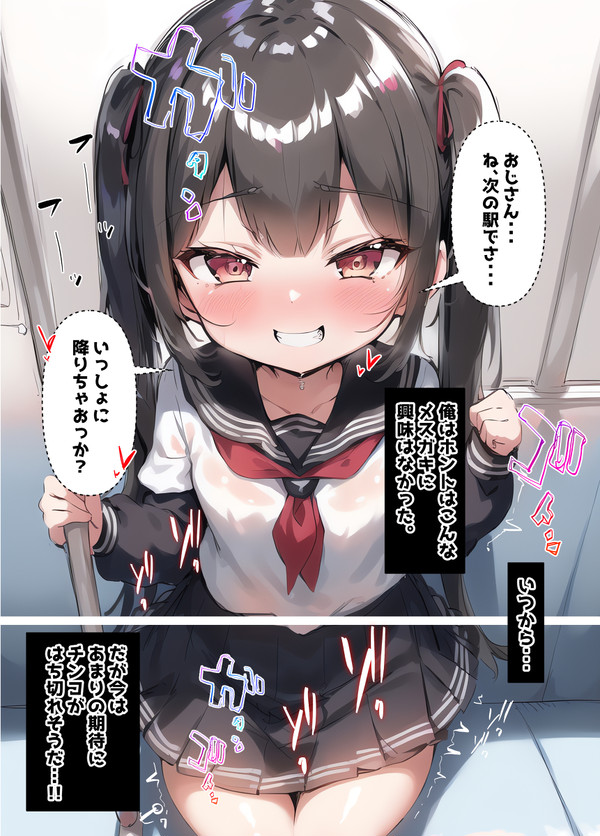 漫画3作目 電車とメスガキ