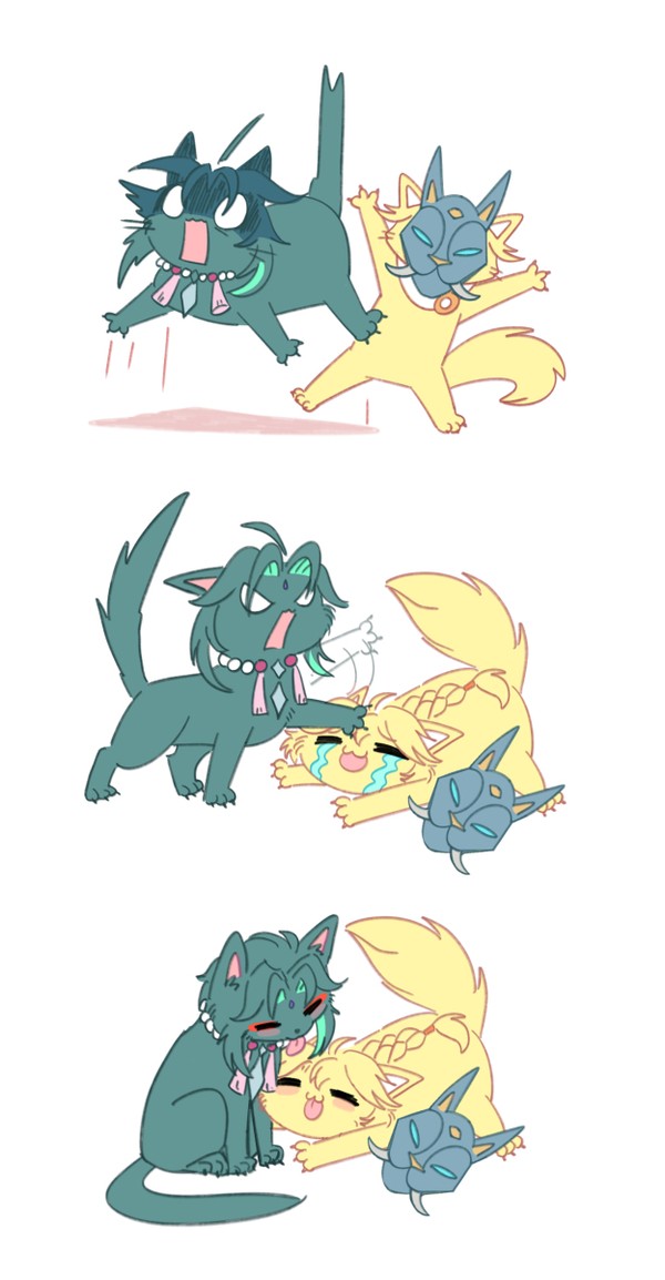 Kitty and mask
