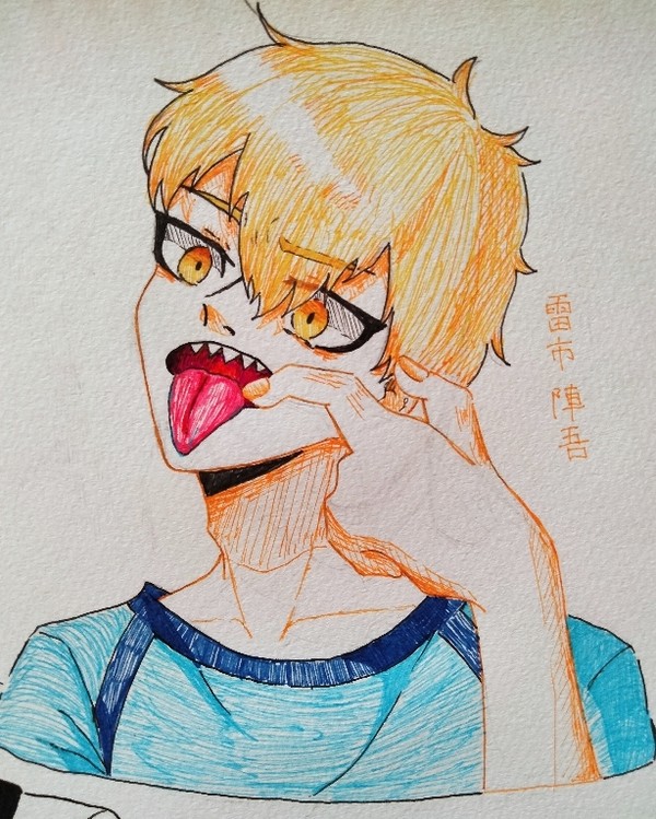 雷市描いてみました。