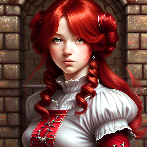 Crimson haired princess