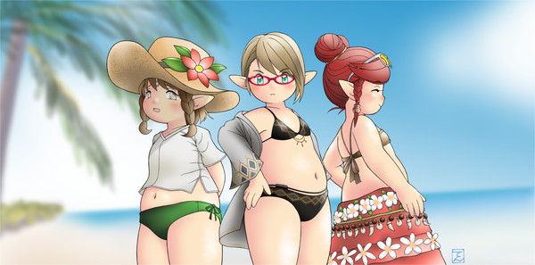 海辺のララおばさん三人衆
