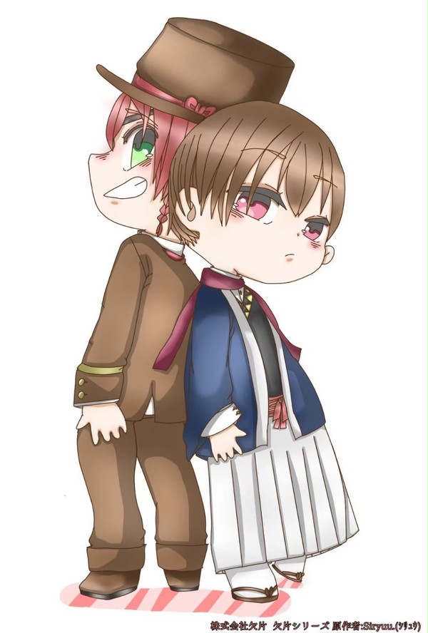 黒の組織組のミニキャライラスト。