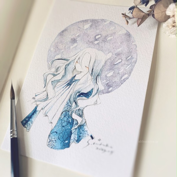 ドローイング 〝Snow moon I 〟