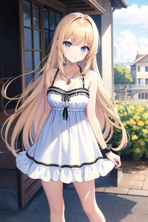 ワンピースの女の子　AI作成