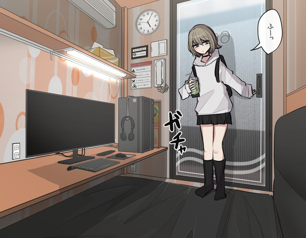 ネカフェでオナニーする親友ちゃん