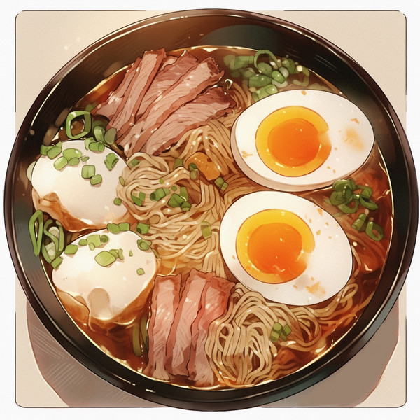醤油らーめん‐大盛&半熟味玉2個増し(2023 ver.)