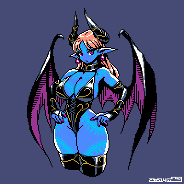 青い悪魔娘 230514