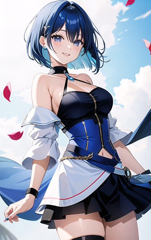 青い髪の女の子
