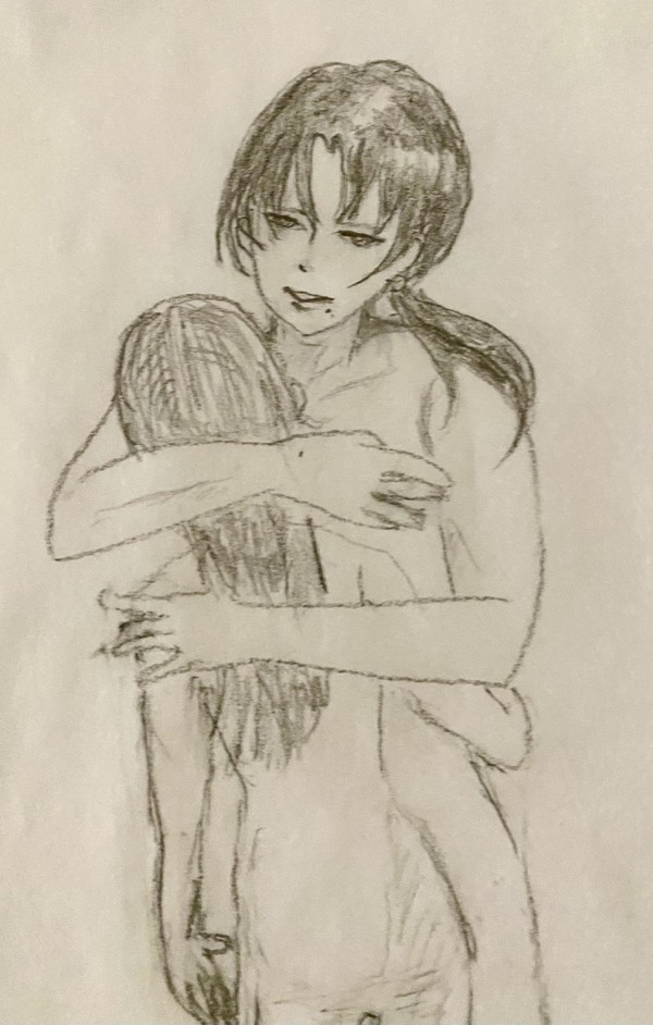 姫ちゃんを抱きしめている清広さん
