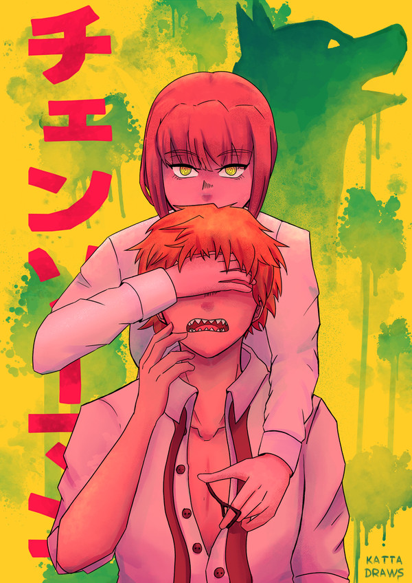 Makima and Denji マキマ + デンジ