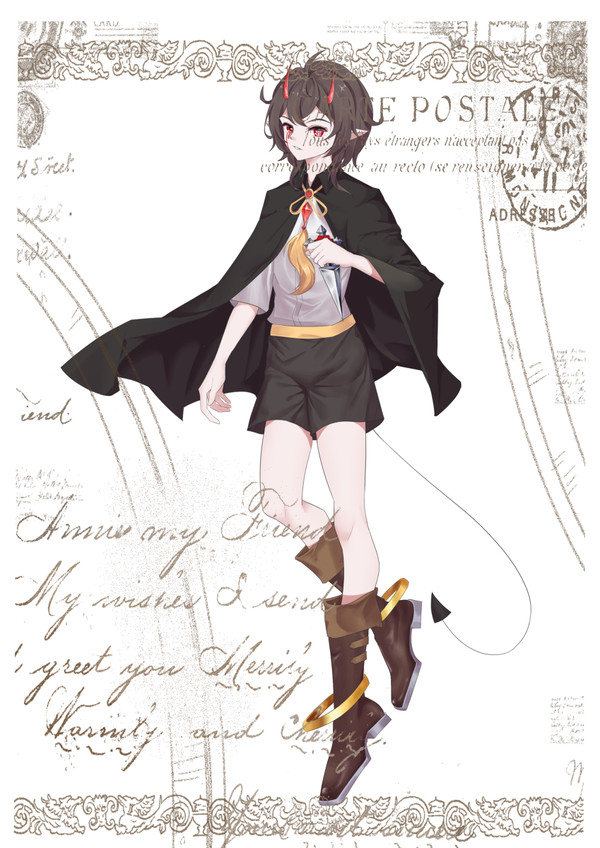 boy in cloak